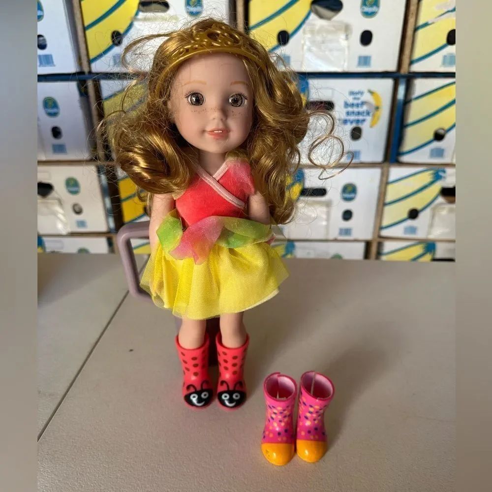 Willy Wisher Doll with Yellow Dress and Accessories
